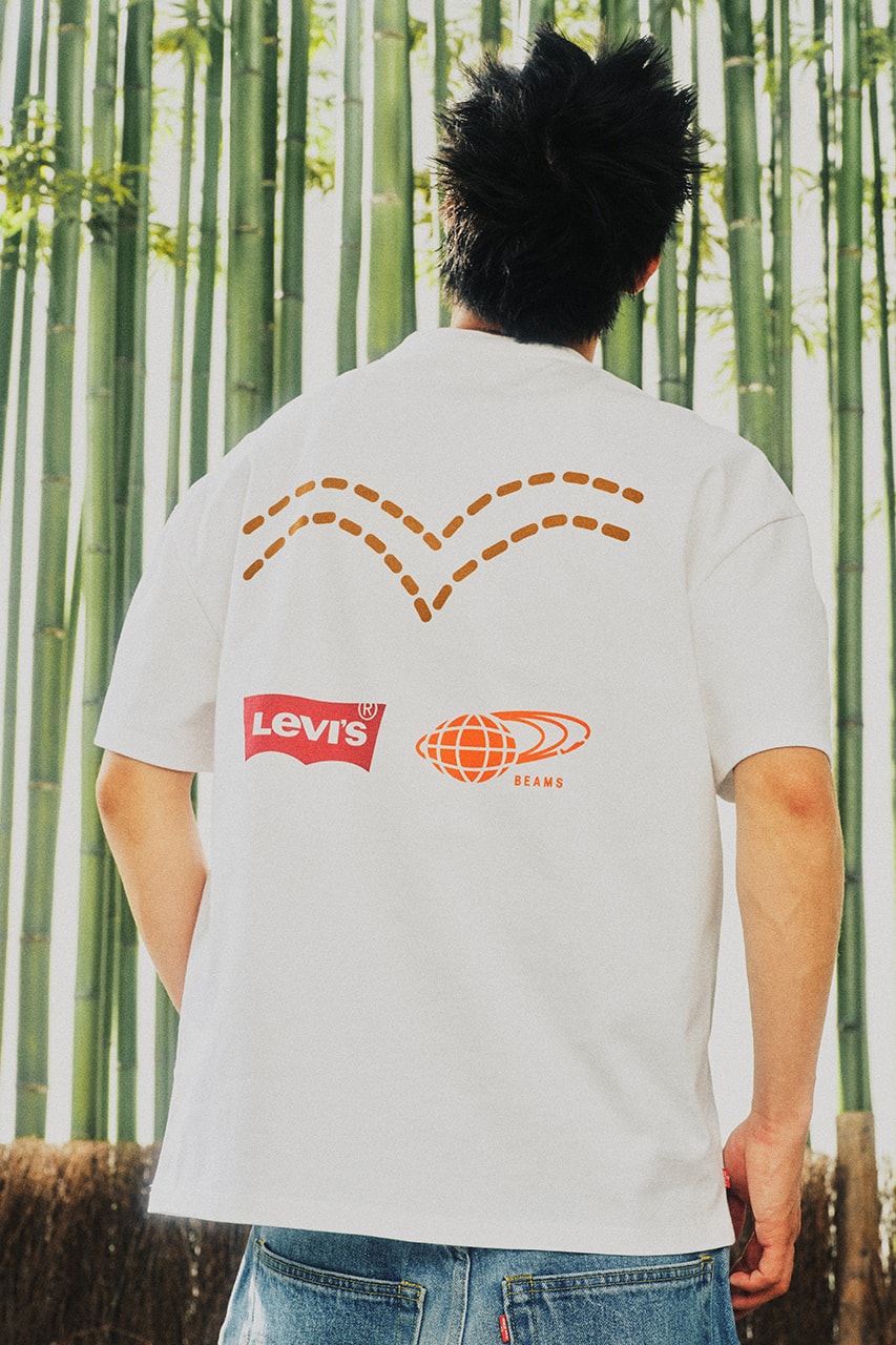 BEAMS x Levi's Unveil Fourth Collaborative Capsule half and half inside out super wide collab collection release price orange stitch 