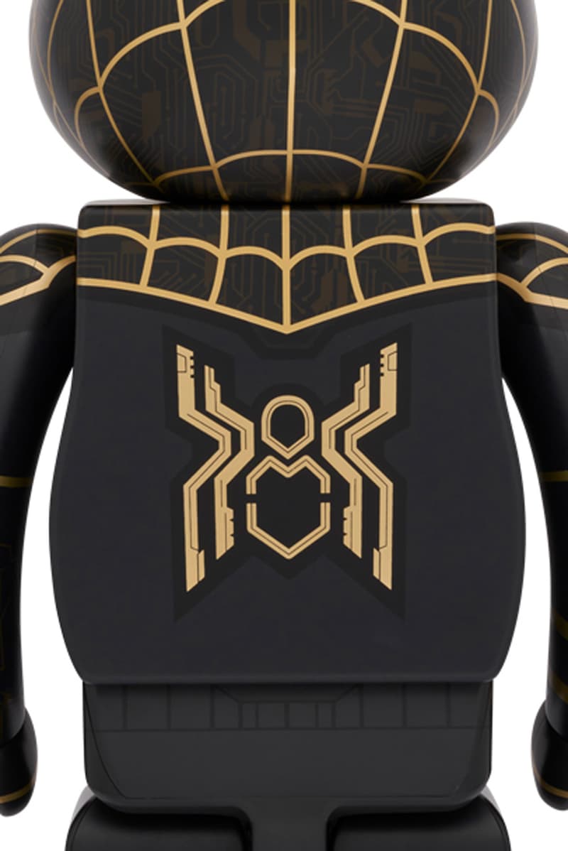 BE@RBRICK Looks to 'Spider-Man: No Way Home' for New Figures tom holland spiderman movie black gold suit zendaya film release january price 400 100 1000 size drop