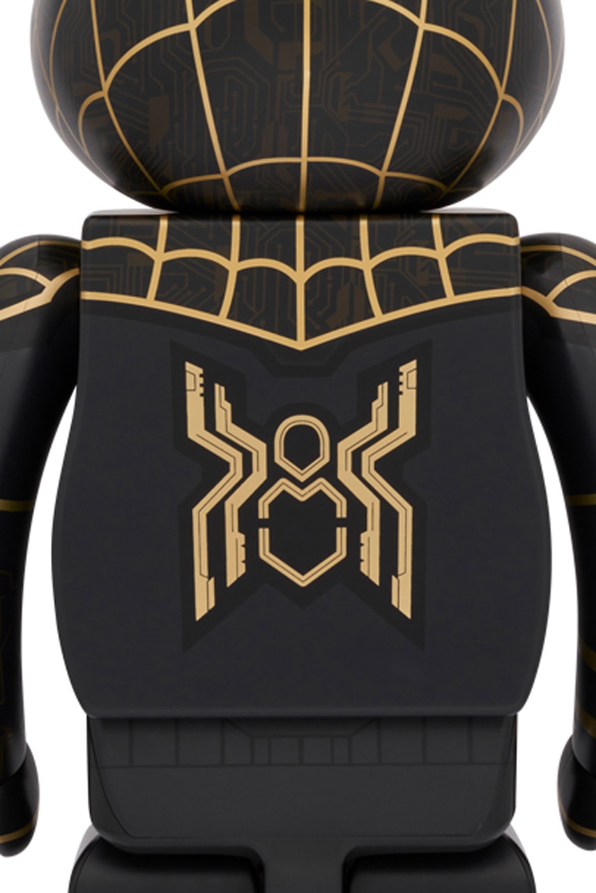 BE@RBRICK Looks to 'Spider-Man: No Way Home' for New Figures tom holland spiderman movie black gold suit zendaya film release january price 400 100 1000 size drop