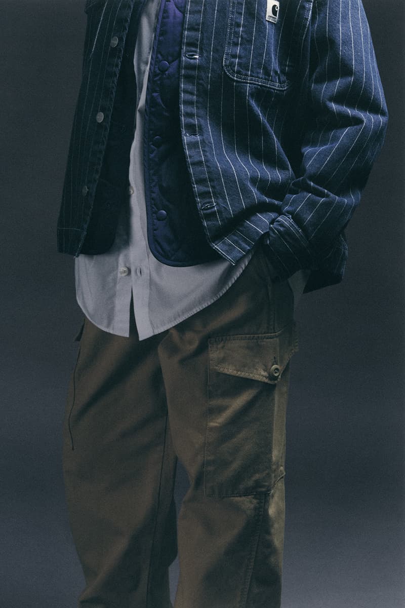 Carhartt WIP SS24 Pre-Collection Highlights Key Essentials release info archetypal silhouettes hickory stripe denim polyotton structurees active jacekt in dearborn canvas chore jackets