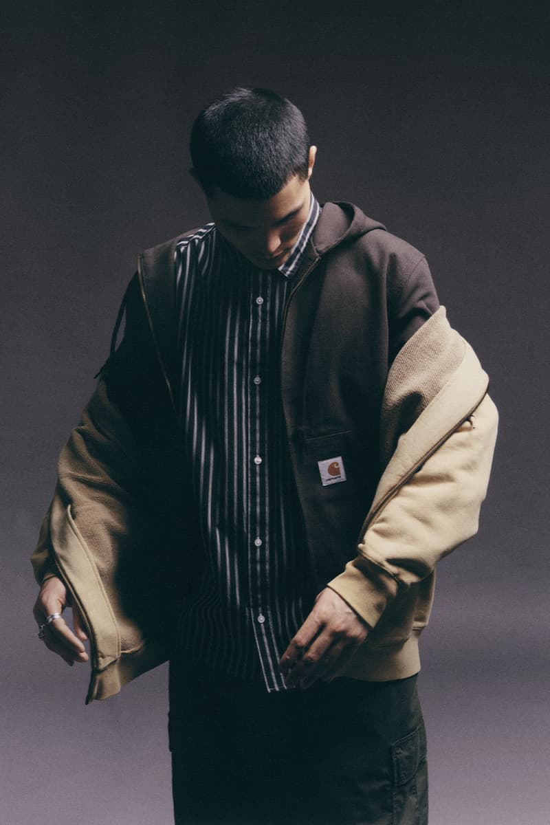 Carhartt WIP SS24 Pre-Collection Highlights Key Essentials release info archetypal silhouettes hickory stripe denim polyotton structurees active jacekt in dearborn canvas chore jackets