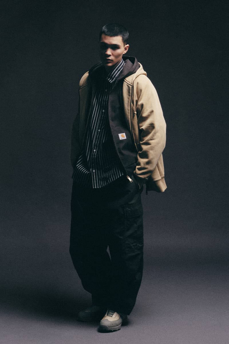 Carhartt WIP SS24 Pre-Collection Highlights Key Essentials release info archetypal silhouettes hickory stripe denim polyotton structurees active jacekt in dearborn canvas chore jackets