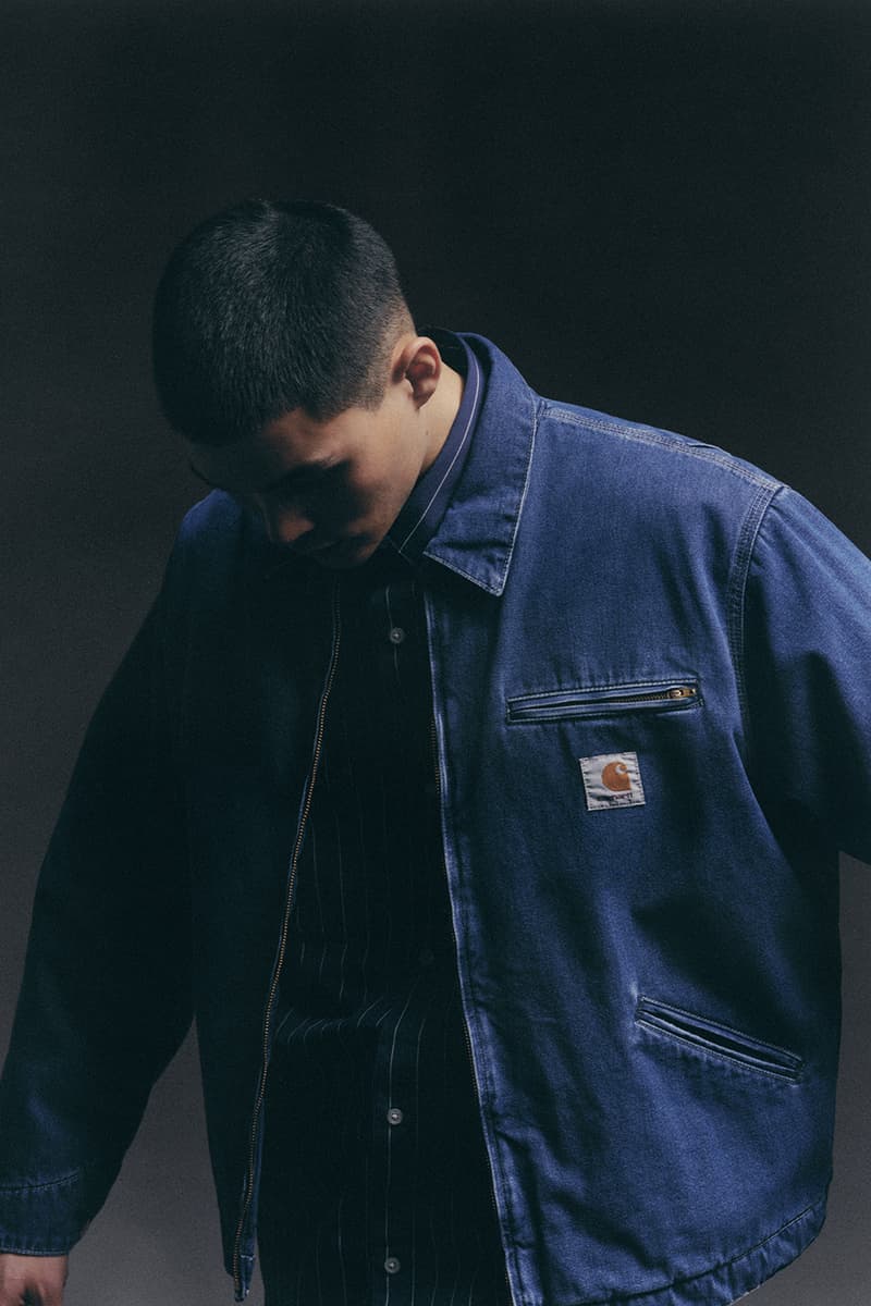 Carhartt WIP SS24 Pre-Collection Highlights Key Essentials release info archetypal silhouettes hickory stripe denim polyotton structurees active jacekt in dearborn canvas chore jackets