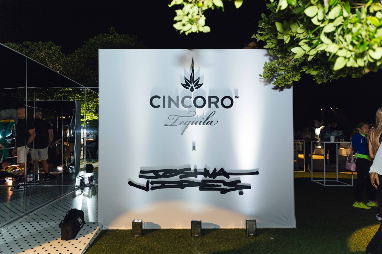 Cincoro Tequila Joshua Vides Monochromatic Black-and-White Design Artist-Led Collaboration Cincoro Añejo x Josh Vides Miami Art Week Edition Hotel
