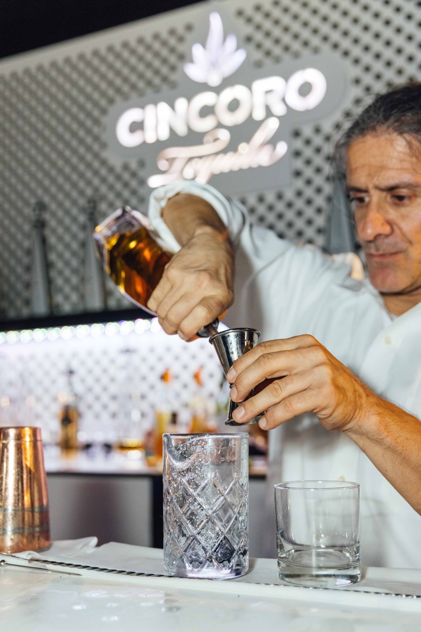 Cincoro Tequila Joshua Vides Monochromatic Black-and-White Design Artist-Led Collaboration Cincoro Añejo x Josh Vides Miami Art Week Edition Hotel