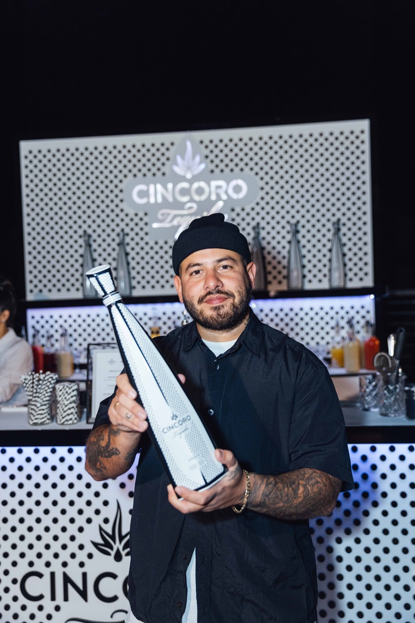 Cincoro Tequila Joshua Vides Monochromatic Black-and-White Design Artist-Led Collaboration Cincoro Añejo x Josh Vides Miami Art Week Edition Hotel