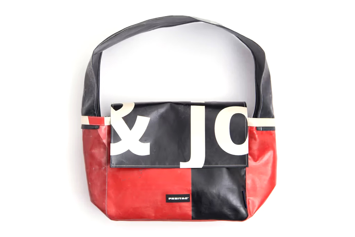 COMME des GARÇONS and FREITAG Launch Holiday Collection bag sustainable release cdg drop price founder and designer Rei Kawakubo messenger upcycled tote purse color