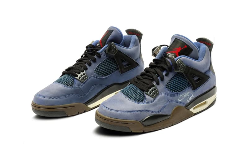 Eminem's Signed Pair of Air Jordan 4 "Encore" up for Auction sotheby's autographed aj4 blue red black 