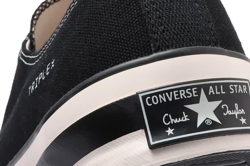 God Selection XXX Converse Addict Chuck Taylor Canvas TX OX in “Black”