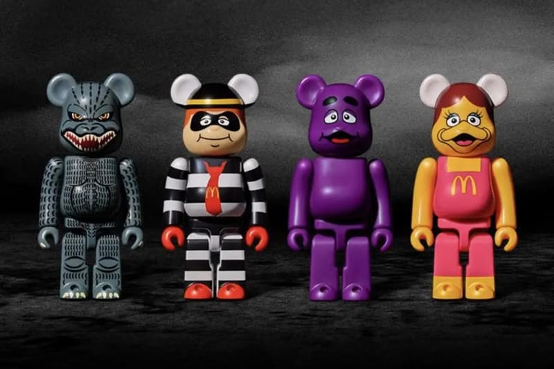 godzilla mcdonalds bearbrick set 100 percent medicom toy grimace hamburgular birdie official release date info photos price store list buying guide 