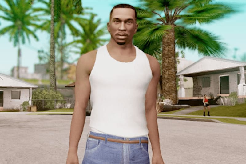 Си джей в гта 5. Сиджея гта сан андреас. Gta сиджей. Свит гта санандрес. Gta сиджей.