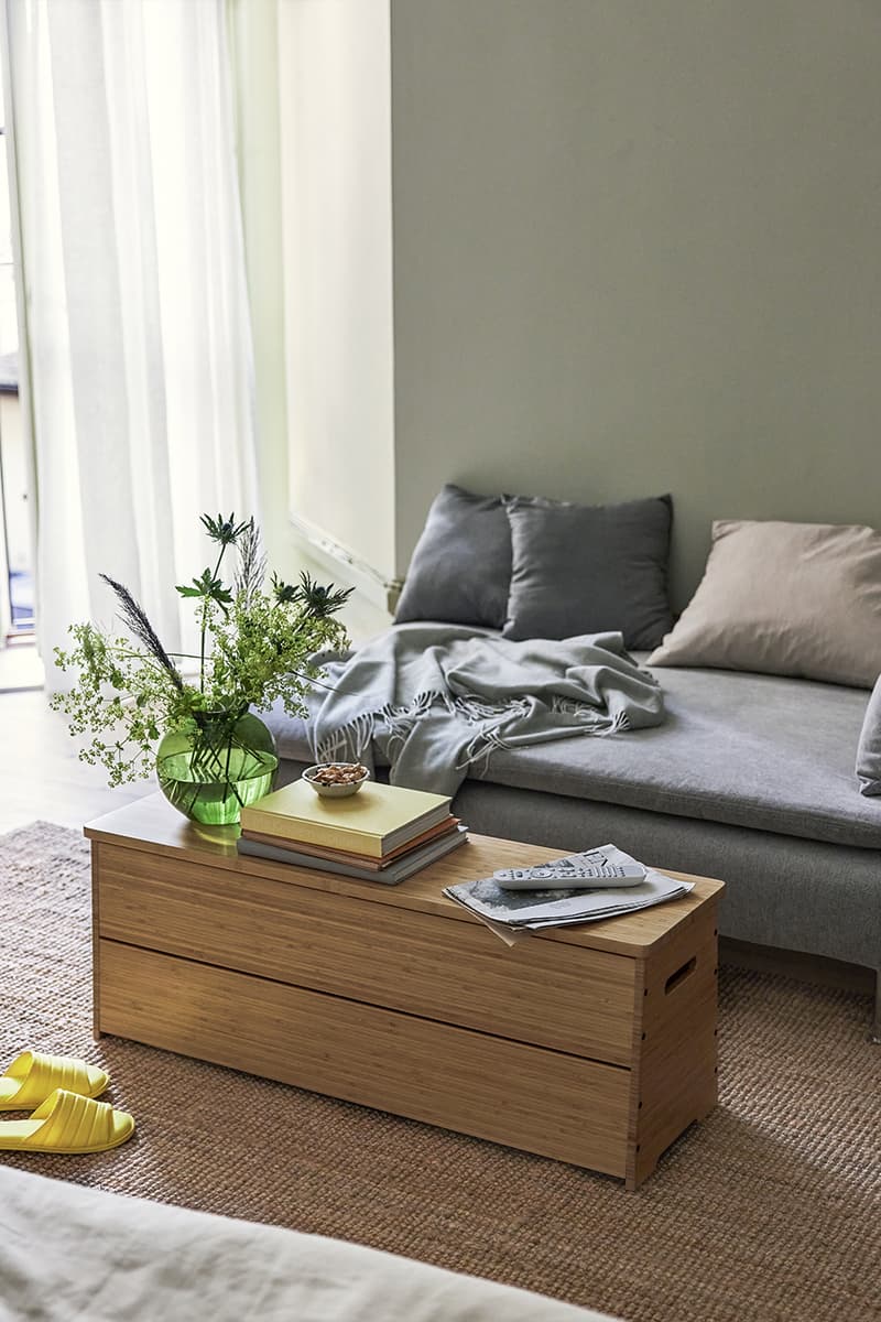 IKEA Launches First-Ever Sports Collection DALJIEN sports equipment weights multiuse training and storage bench, bamboo step board, 6lb weight set, portable waterproof Bluetooth speaker, compact air purifier, and more. swedish home furniture