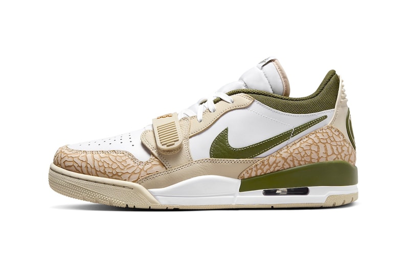 Official Look at Jordan Legacy 312 Low "PSG" FZ4358-100 White/Hemp-Sail-Sequoia Green january 2024 swoosh paris saint germain mbappe