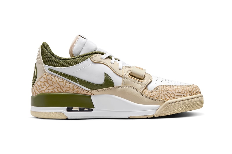 Official Look at Jordan Legacy 312 Low "PSG" FZ4358-100 White/Hemp-Sail-Sequoia Green january 2024 swoosh paris saint germain mbappe
