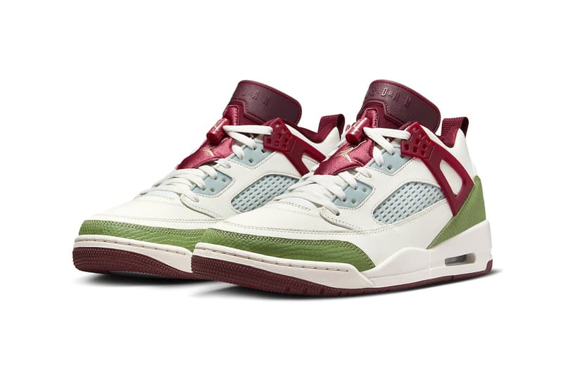 Official Look at Jordan Spizike Low "Chinese New Year" FJ6372-100 Sail/Oil Green-Dark Team Red-Metallic Gold Grain jumpman lunar new year jordan brand air jordan