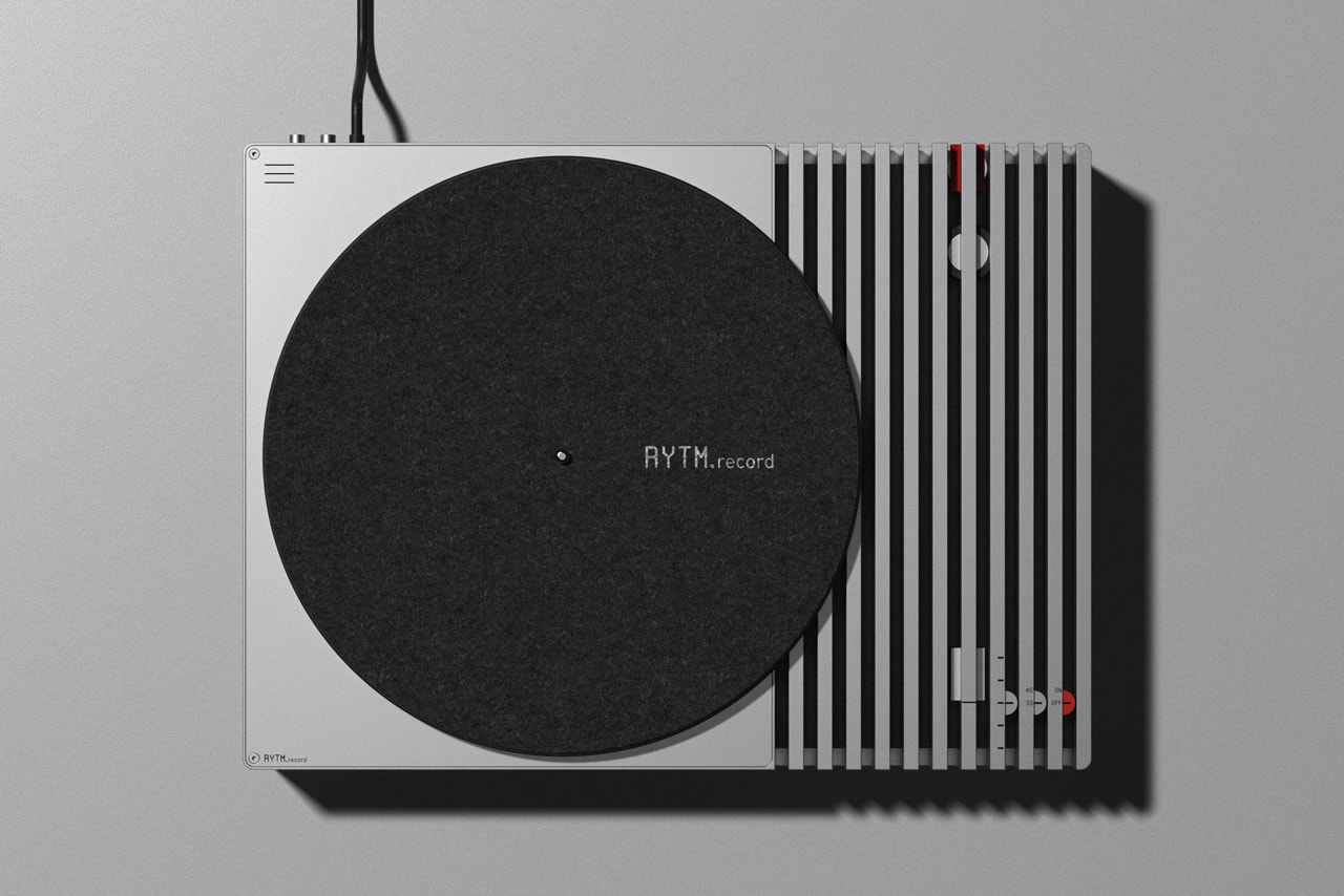 jorge paez vinyl record player turntable design industrial artist vertical slat look grey product details technical specs