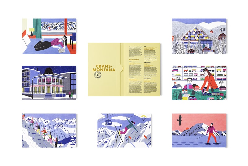 Louis Vuitton Hits the Slopes for Winter Resorts City Guide Box Set Courchevel, Cortina d'Ampezzo, Aspen, Gstaad, St. Moritz and – for the first time – Kitzbühel and Crans-Montana, curated by illustrators Tom Haugomat, Sarah Mazzetti, Jochen Gerner, Simon Bailly, Lisa Mouchet, Giacomo Nanni and Fanny Blanc image release link price colorado europe image design travel 