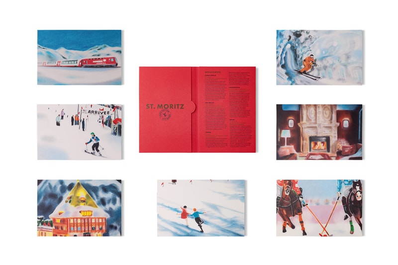 Louis Vuitton Hits the Slopes for Winter Resorts City Guide Box Set Courchevel, Cortina d'Ampezzo, Aspen, Gstaad, St. Moritz and – for the first time – Kitzbühel and Crans-Montana, curated by illustrators Tom Haugomat, Sarah Mazzetti, Jochen Gerner, Simon Bailly, Lisa Mouchet, Giacomo Nanni and Fanny Blanc image release link price colorado europe image design travel 