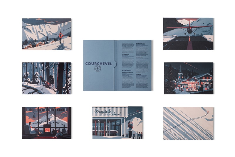 Louis Vuitton Hits the Slopes for Winter Resorts City Guide Box Set Courchevel, Cortina d'Ampezzo, Aspen, Gstaad, St. Moritz and – for the first time – Kitzbühel and Crans-Montana, curated by illustrators Tom Haugomat, Sarah Mazzetti, Jochen Gerner, Simon Bailly, Lisa Mouchet, Giacomo Nanni and Fanny Blanc image release link price colorado europe image design travel 