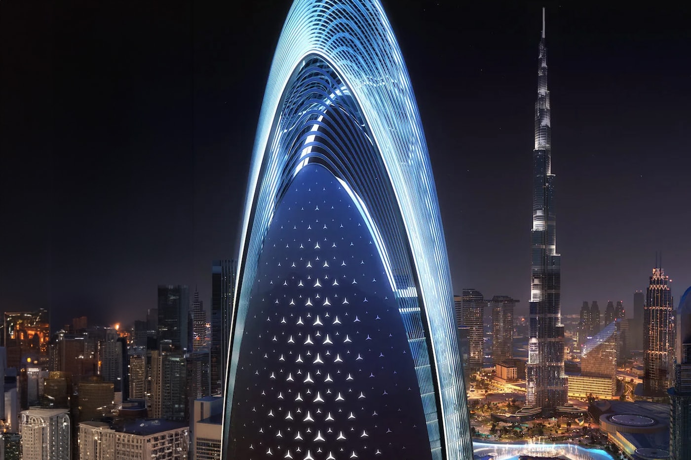Mercedes-Benz Builds First Residential Tower in Dubai skyscraper binghatti 