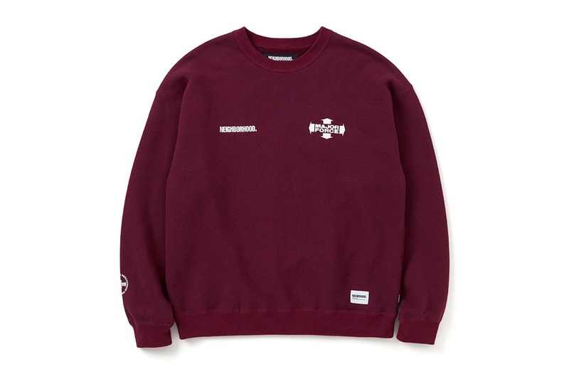 NEIGHBORHOOD x MAJOR FORCE Reveal First Collaborative Capsule of 2024 varsity jacket hoodie crewneck release drop january price link Shinsuke Takizawa's streetwear club music label isetatsu dog 
