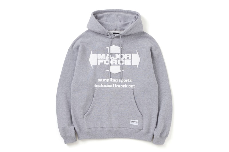 NEIGHBORHOOD x MAJOR FORCE Reveal First Collaborative Capsule of 2024 varsity jacket hoodie crewneck release drop january price link Shinsuke Takizawa's streetwear club music label isetatsu dog 