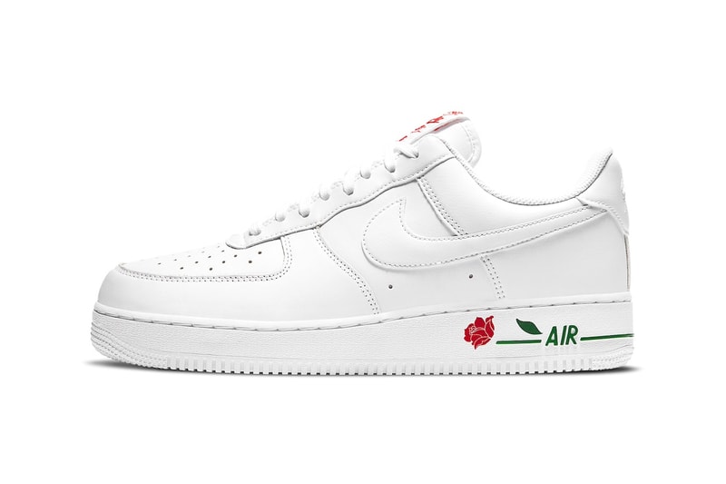 Nike Air Force 1 Low "Rose" Restocks For a Holiday 2023 Release CU6312-100 White/University Red-Pine Green