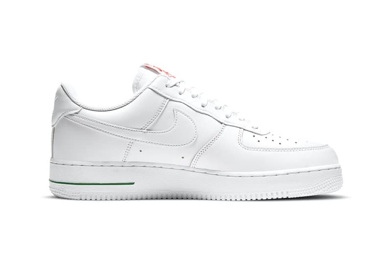 Nike Air Force 1 Low "Rose" Restocks For a Holiday 2023 Release CU6312-100 White/University Red-Pine Green