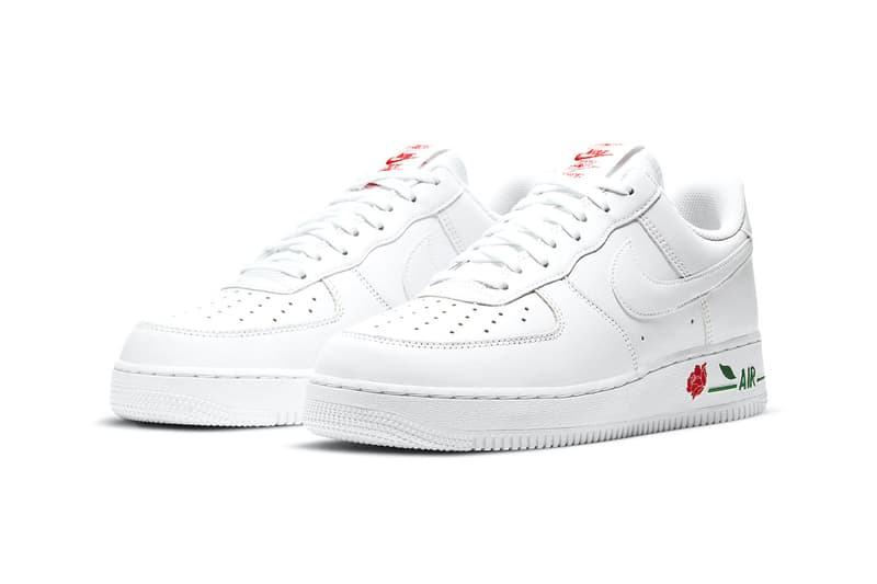 Nike Air Force 1 Low "Rose" Restocks For a Holiday 2023 Release CU6312-100 White/University Red-Pine Green