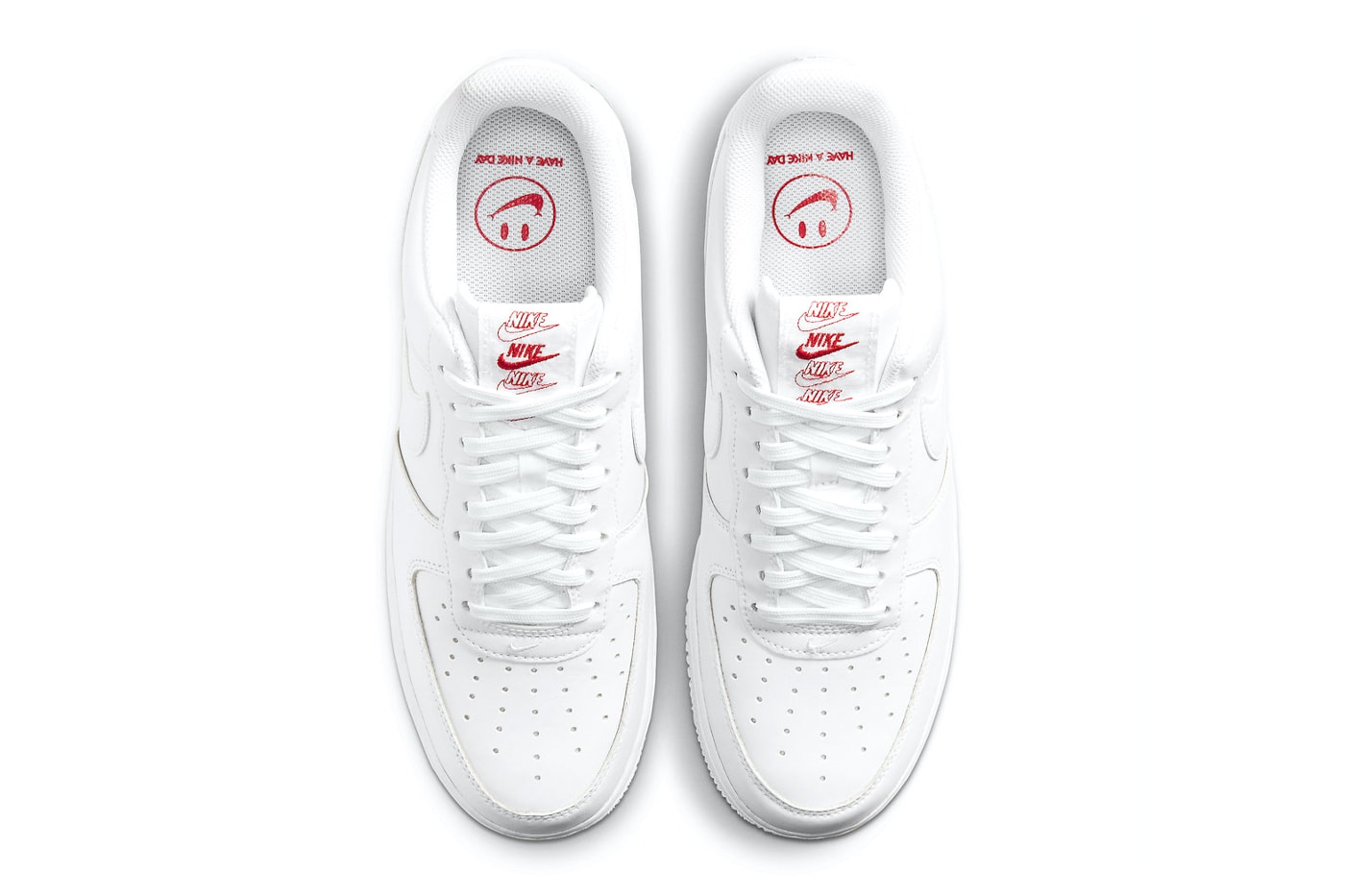 Nike Air Force 1 Low "Rose" Restocks For a Holiday 2023 Release CU6312-100 White/University Red-Pine Green