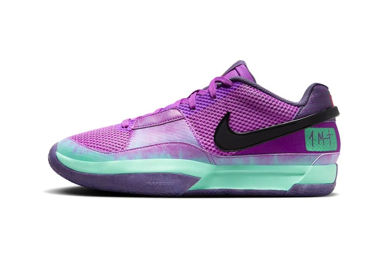 Nike Ja 1 "Christmas" Has an Official Release Date FV5558-500 Fuchsia Dream/Black-Emerald Rise-Magic Ember-Canyon Purple swoosh basketball nba shoe memphis grizzlies