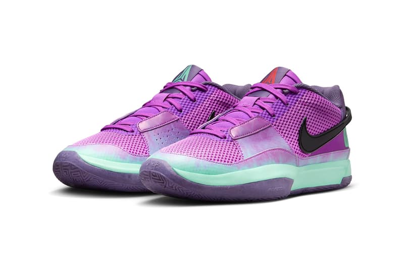 Nike Ja 1 "Christmas" Has an Official Release Date FV5558-500 Fuchsia Dream/Black-Emerald Rise-Magic Ember-Canyon Purple swoosh basketball nba shoe memphis grizzlies