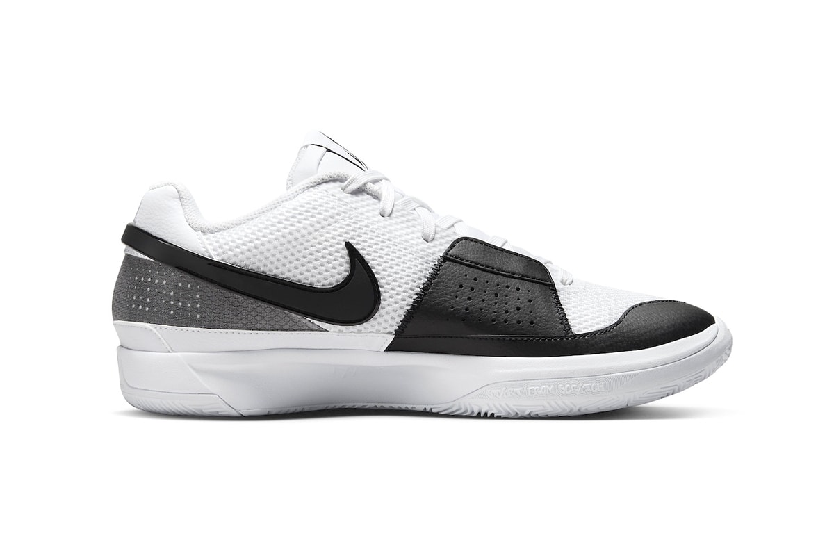 Nike Ja 1 Keeps It Classic With a "White/Black" Iteration FQ4796-101 ja morant release info nba basketball memphis grizzlies return game winner shoes