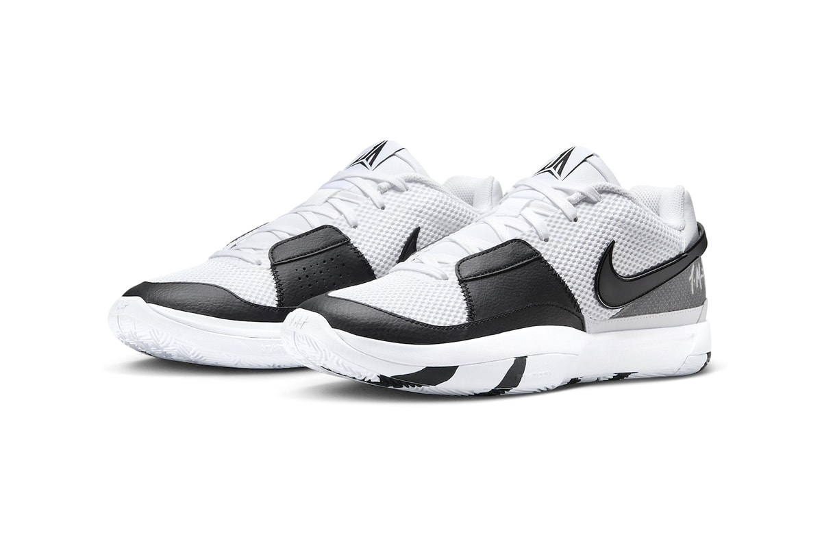 Nike Ja 1 Keeps It Classic With a "White/Black" Iteration FQ4796-101 ja morant release info nba basketball memphis grizzlies return game winner shoes