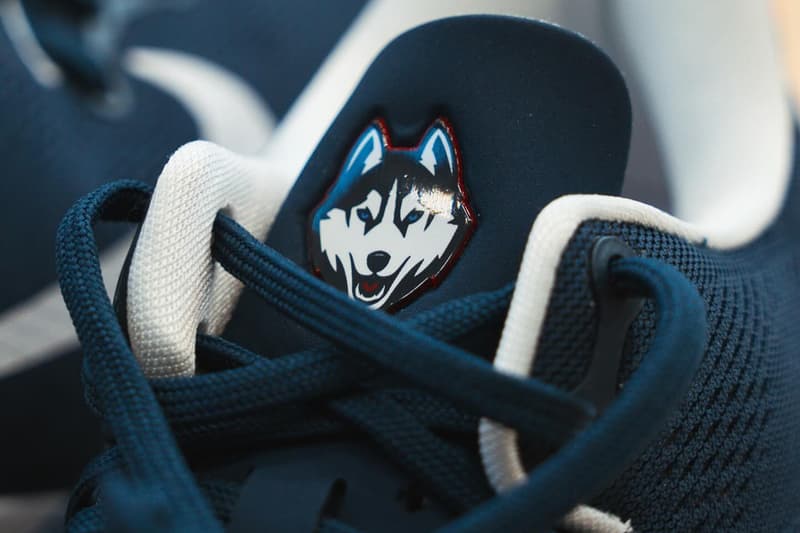 UCONN Basketball Team Receives Nike Kobe 8 Protro PEs ncaa vanessa bryant kobe bryant mamba midnight navy white varsity red husky nike mamba program