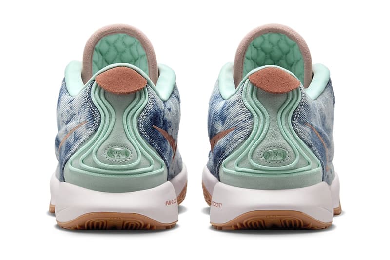 Nike LeBron 21 Aragonite Has an Official Release Date HF5466-300 Jade Ice/Emerald Rise-Platinum Violet-Terra Blush lebron james swoosh nike basketball