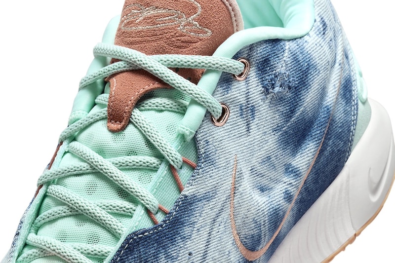 Nike LeBron 21 Aragonite Has an Official Release Date HF5466-300 Jade Ice/Emerald Rise-Platinum Violet-Terra Blush lebron james swoosh nike basketball