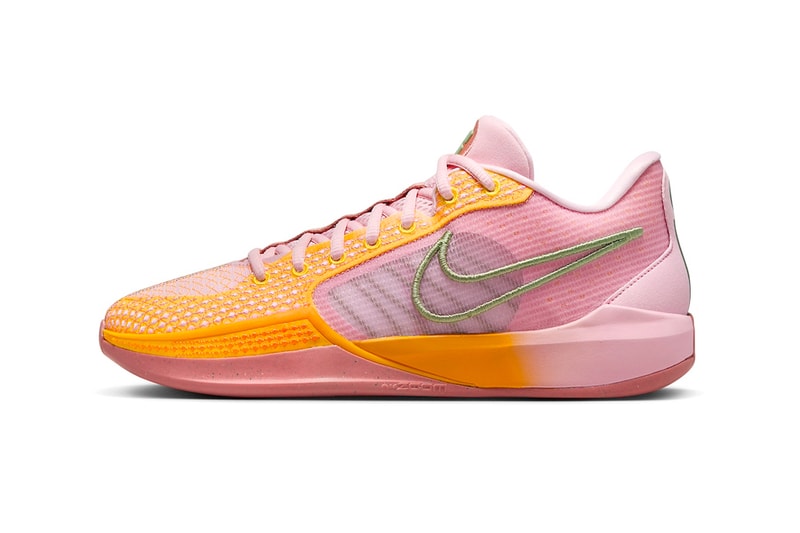 Official Look Nike Sabrina 1 "West Coast Roots" FQ3381-600 Medium Soft Pink/Total Orange-Laser Orange-Oil Green wnba basketball player oregon 