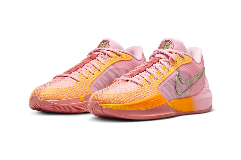 Official Look Nike Sabrina 1 "West Coast Roots" FQ3381-600 Medium Soft Pink/Total Orange-Laser Orange-Oil Green wnba basketball player oregon 