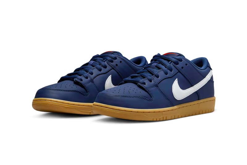 Nike SB Dunk Low "Navy Gum" FJ1674-400 Release Info NAVY/WHITE-GUM LIGHT BROWN skate shoes low top swooshpp