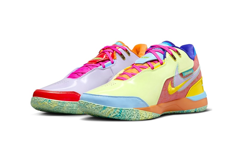 Official Images of the Nike Zoom LeBron NXXT Gen Ampd "Multi-Color" FZ7885-500 lebron james king los angeles lakers nba basketball star Violet Mist/Barely Volt-Photo Blue-Alchemy Pink-Bright Crimson