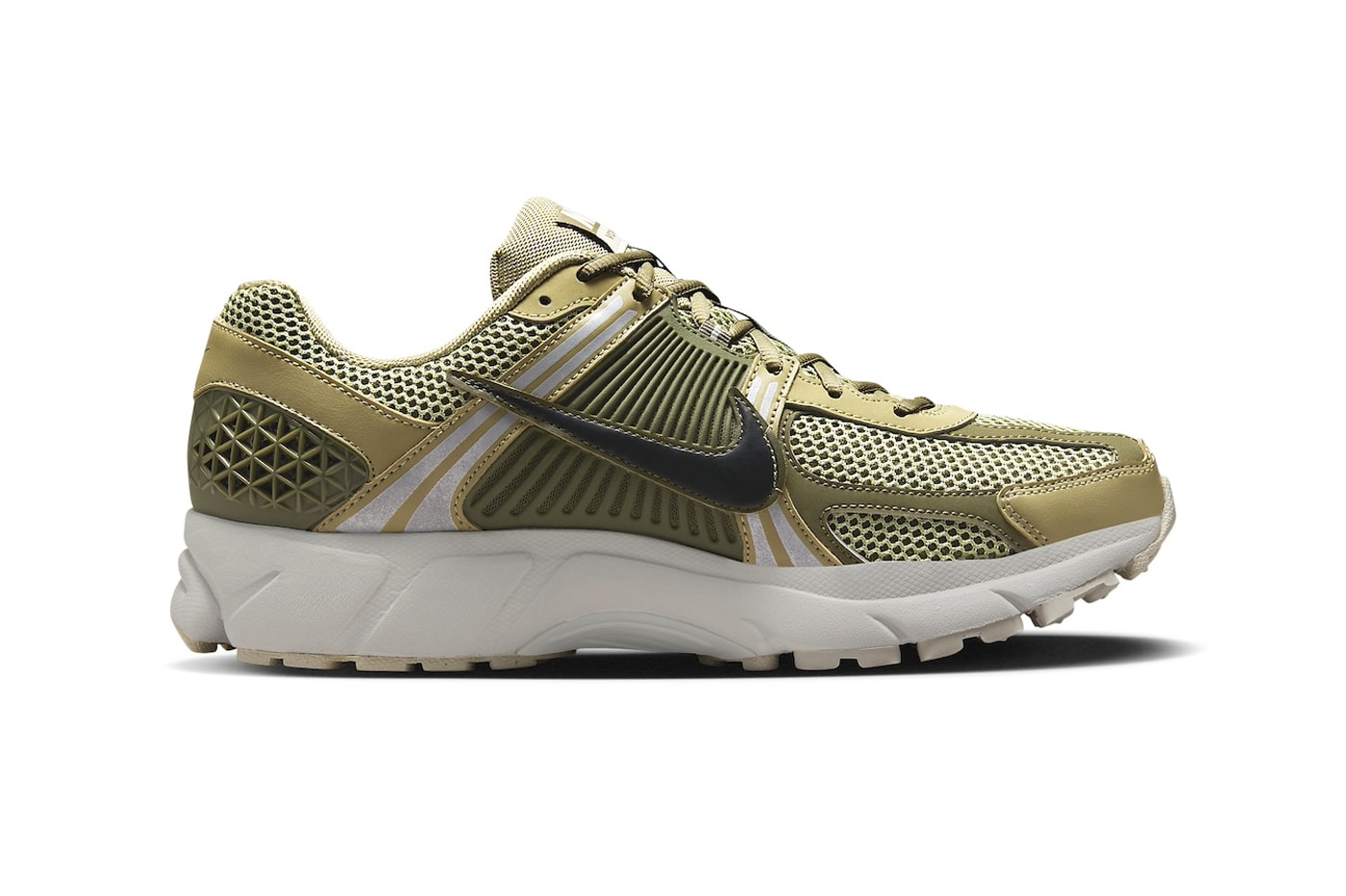 Nike Zoom Vomero 5 Resurfaces in "Neutral Olive" FJ1915-200 comfortable dad sneakers swoosh everyday shoes green 