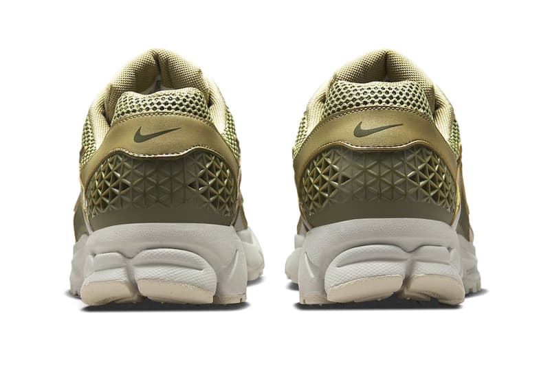 Nike Zoom Vomero 5 Resurfaces in "Neutral Olive" FJ1915-200 comfortable dad sneakers swoosh everyday shoes green