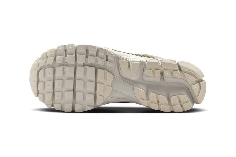Nike Zoom Vomero 5 Resurfaces in "Neutral Olive" FJ1915-200 comfortable dad sneakers swoosh everyday shoes green