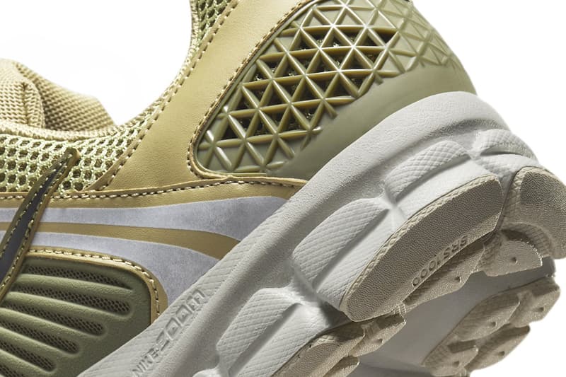 Nike Zoom Vomero 5 Resurfaces in "Neutral Olive" FJ1915-200 comfortable dad sneakers swoosh everyday shoes green