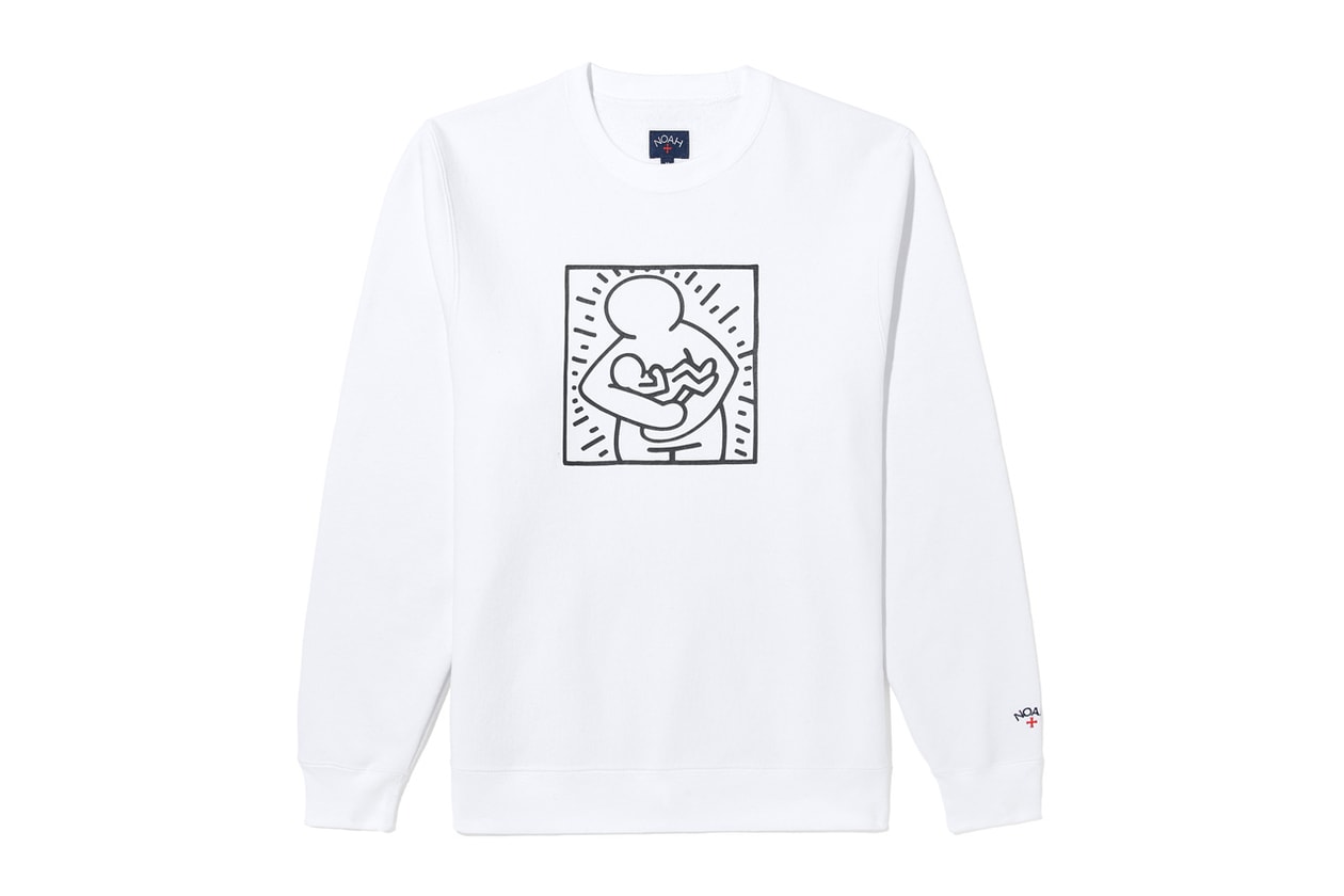 NOAH x Keith Haring Is Sure To Get You in the Holiday Spirit santa claus christmas estate sold out price graphic tee hoodie crew neck link art 