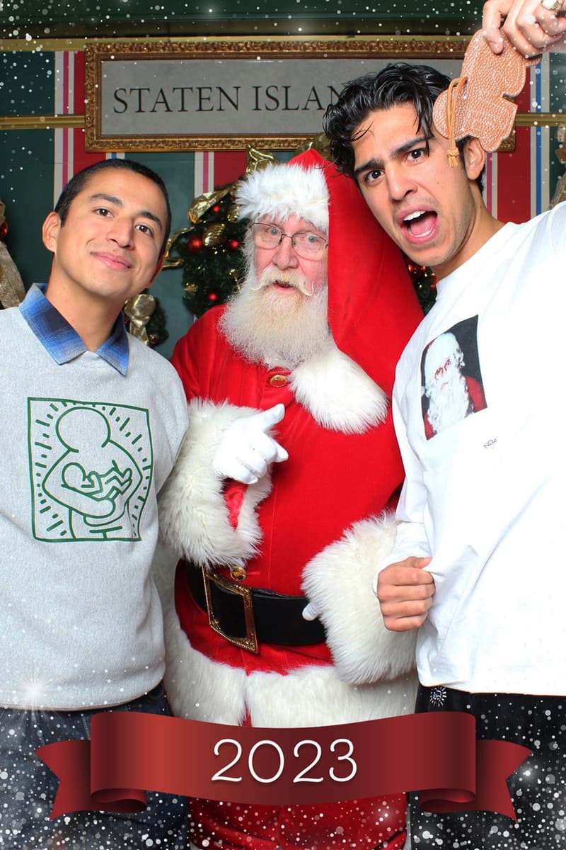 NOAH x Keith Haring Is Sure To Get You in the Holiday Spirit santa claus christmas estate sold out price graphic tee hoodie crew neck link art