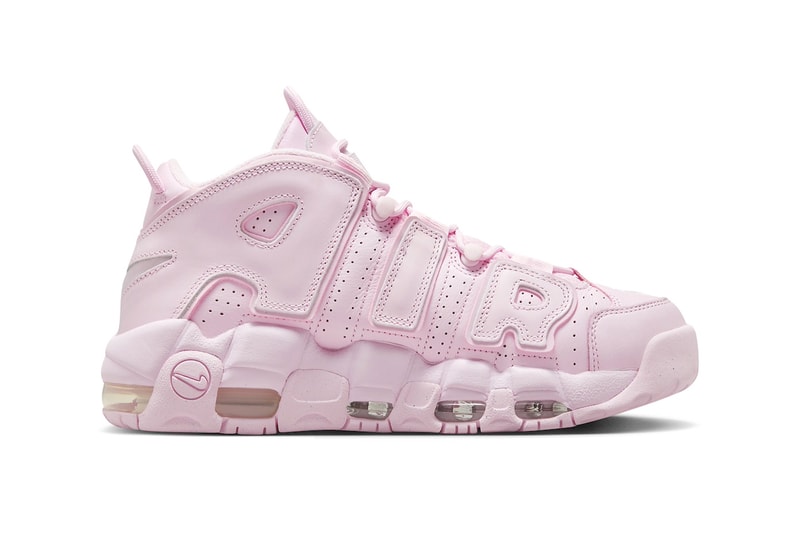 Official Images of the Nike Air More Uptempo "Pink Foam" DV1137-600 pink foam white spring 2024 cotton candy pink scottie pippen basketball retro high top shoe