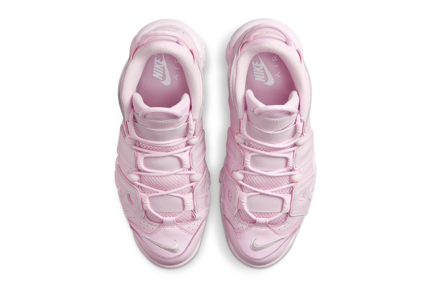 Official Images of the Nike Air More Uptempo "Pink Foam" DV1137-600 pink foam white spring 2024 cotton candy pink scottie pippen basketball retro high top shoe