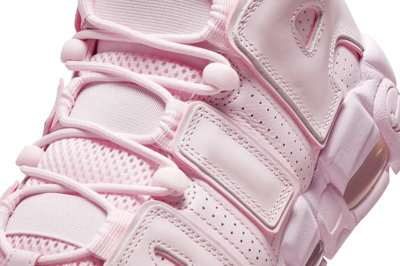 Official Images of the Nike Air More Uptempo "Pink Foam" DV1137-600 pink foam white spring 2024 cotton candy pink scottie pippen basketball retro high top shoe